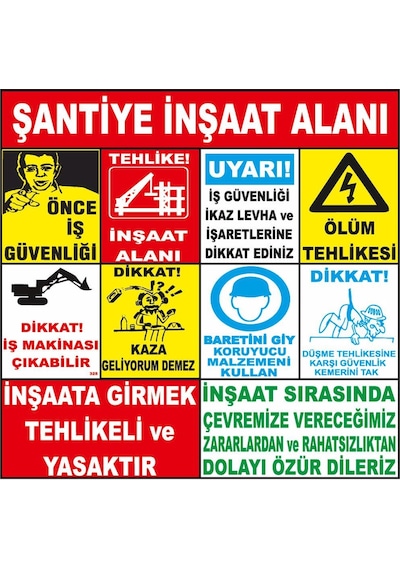 İş Güvenliği Levhaları Ve Uyarı Tabelaları Civilcivilal