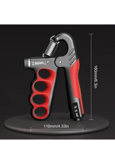 Valkyrie Sayaçlı Ergonomik 5-100kg El Yayı Bilek Güçlendirici Fitness Egzersiz Spor Aleti Sayaçlı Xl Boy Kırmızı Kırmızı