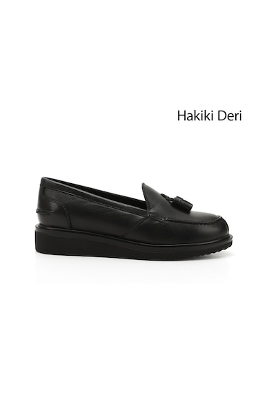 Gönderi(R) Gönderi R Kadın Siyah Dolgu Taban Hakiki Deri Loafer Ayakkabı Gdza13424097 Siyah