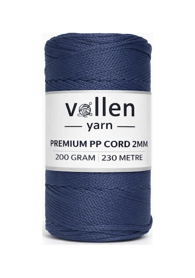 200gr/230m Premium Polyester Makrome Ipi 2mm ,makrome Ip,makrame,supla,çanta Ipi,lacivert