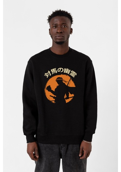 Ghost Of Tsushima The Island Japanese Siyah Erkek 2ip Sweatshirt Siyah