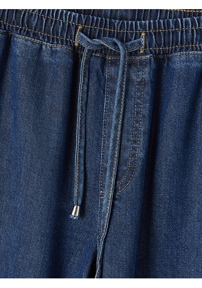 Lcwaıkıkı Petite Lacivert Beli Lastikli Carrot Fit Kadın Jean Pantolon