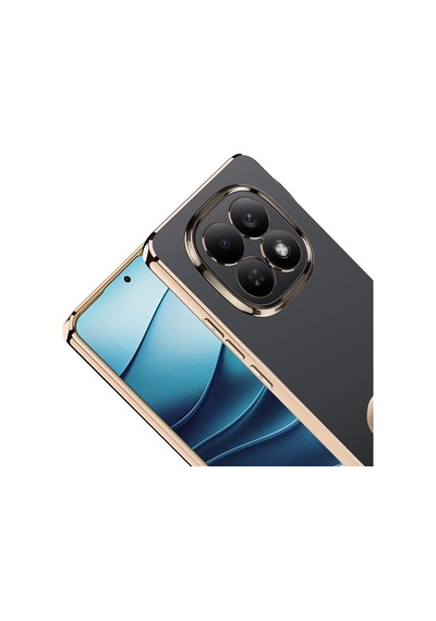 Redmi Note 15 Pro 4g Kılıf Köşeleri Renkli Şeffaf Kamera Korumalı Silikon Luxury Kapak Gold