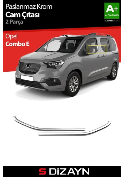 S-dizayn Opel Combo E Krom Cam Çıtası 2 Prç 2019 Üzeri A+ Kalite