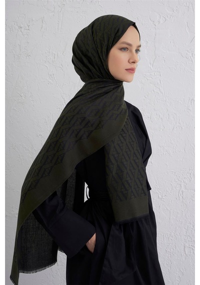 Armine Monogram Desen Edition Şal Yeşil