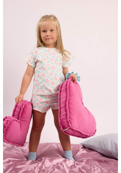 Defacto Baskılı 2li Ecru Pijama Takımı Kız Bebek H9309a526smer233 Ekru-er233