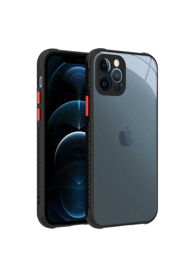 Apple Uyumlu iPhone 12 Pro Kılıf Zore Kaff Kapak Siyah