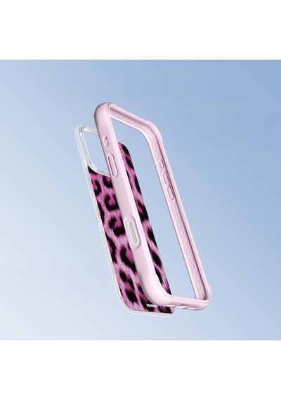 Apple iPhone 16 Pro Uyumlu Kılıf M-safe Şarj Özellikli Youngkit Leopard Serisi Kapak Pembe
