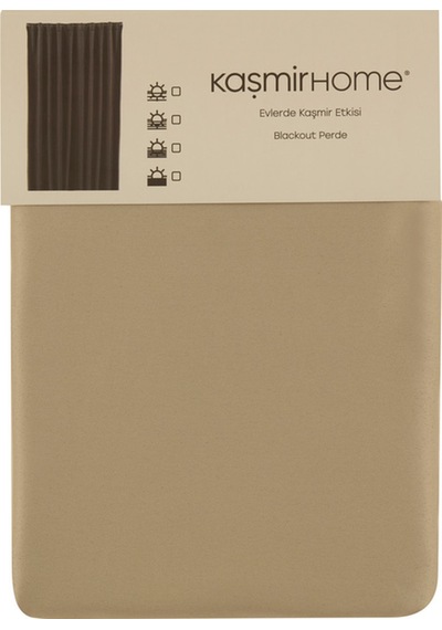 Kaşmir Home Harper Star Blackout Koyu Taş Perde 150x270 Cm Koyu Taş
