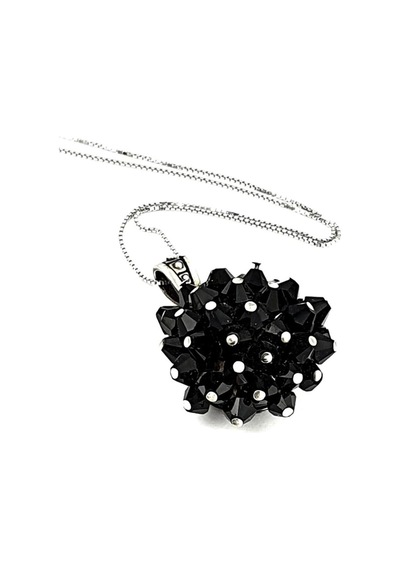 Swarovski Taşlı Tasarım Gümüş Kolye