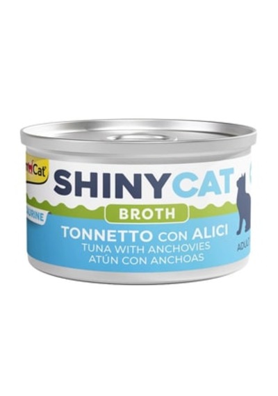 Gimcat Shinycat Soslu Ton Balıklı ve Ançuezli Konserve Yetişkin Kedi Maması 70 G