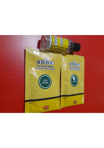 Artdeco Toz Kumaş Boyası Yeşil 13 G 2 Adet Boya + 1 Sabitleyici