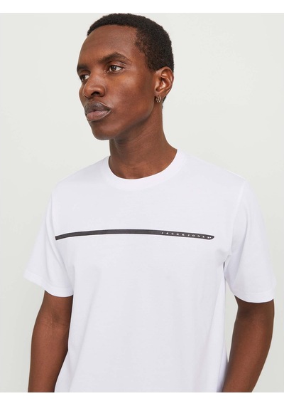 Jack & Jones JCOFUSION Erkek  Beyaz Tişört
