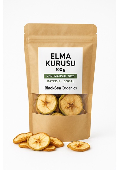 Blacksea Organics Doğal Atıştırmalık Dağ Elması Kurusu, Katkısız & Şeker İlavesiz 2025 Yeni Mahsül 100 G 100 G