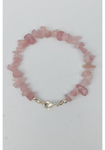 Pembe Kuvars Bileklik Kırıktaş 653-3 Çok Renkli