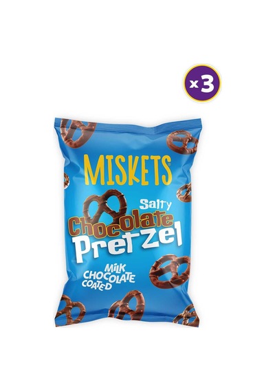 Sütlü Çikolata Kaplamalı Pretzel 50 Gr X 3 Adet