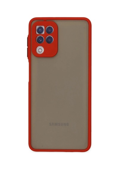 Samsung Galaxy A22 Kılıf Montreal Silikon Kapak - Kırmızı 0.2M-Çok Renkli