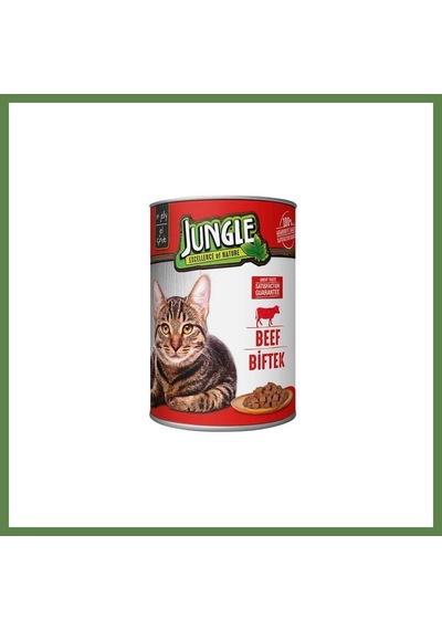 Jungle Kedi Konserve Biftekli 400gr 1 Adet Hb006