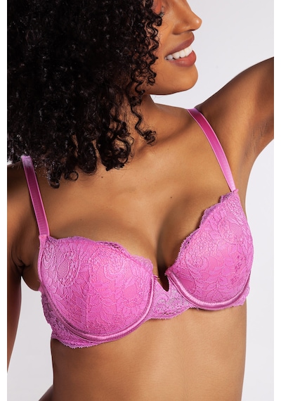 Melonika Golshan G.colors Balconette Foam Push Up Bra, Koyu Pembe Konforlu Ve Şık Sütyen Çok Renkli