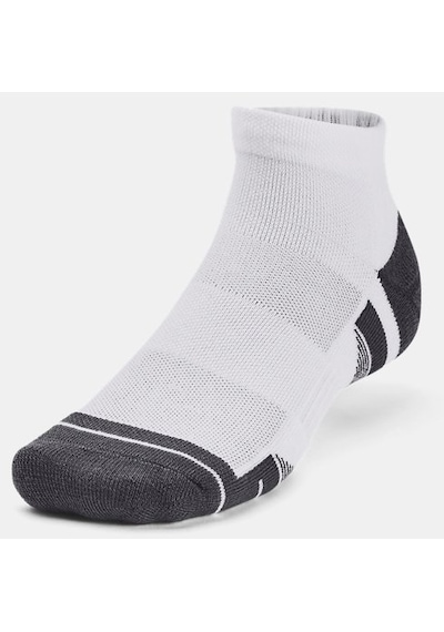 Under Armour Unisex UA Performance Tech 3’lü Paket Low Cut Çorap 1379504-100 Beyaz - Gri