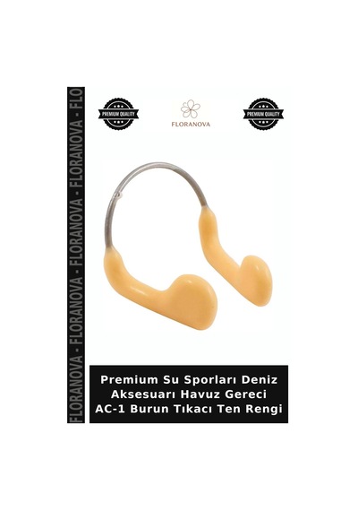 Premium Su Sporları Deniz Aksesuarı Havuz Gereci Ac-1 Burun Tıkacı Ten Rengi Çok Renkli