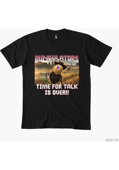 Flood Of Style Burnt Peanut Bungulators Time T-shirt Erkekler Kadınlar Için % 100% Pamuk T Shirt Kısa Kollu Siyah
