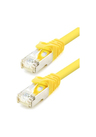 Cat7 Ethernet Patch Kablosu 10 Gbps 600 Mhz 30 Cm - Sarı Hdx5101 Evimdeyokyok