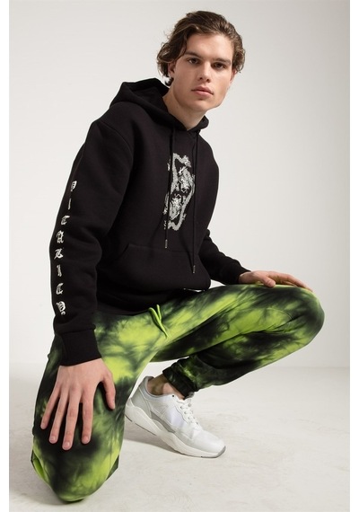 Jahr Marc Dragon Baskılı Siyah Oversize Erkek Sweatshirt Siyah