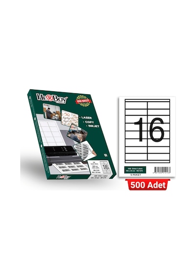 Herboy Hb-1216 105 X 35 Mm A4 Laser Etiket 500 Adet