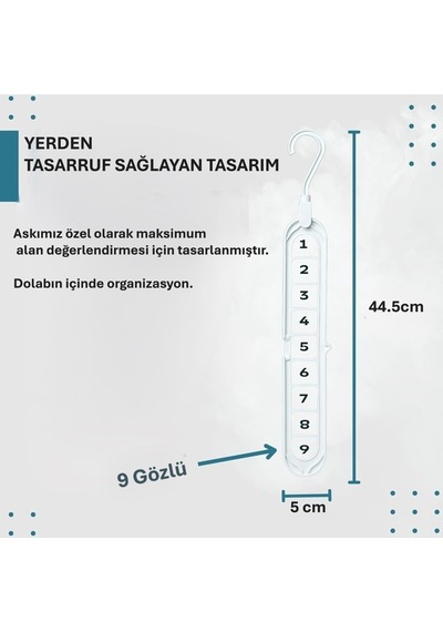 3 Adet Fonksiyonlu Dolap İçi Düzenleyici Organizer Askı Tişört Gömlek Elbise Askısı-gri Plastik Gri Diğer