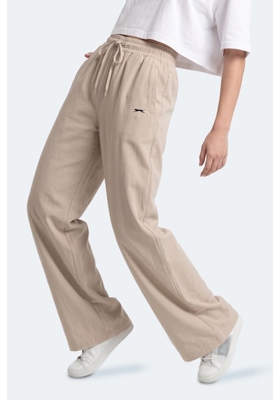 Slazenger Sunflower Kadın Bol Paça Bej Eşofman Altı