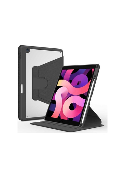 İpad 10.2 2020 8.nesil A2270-a2428-a2429-a2430 Uyumlu 360 Dönebilen Standlı Nayn Tablet Kılıfı - Koyu Yeşil - T19643