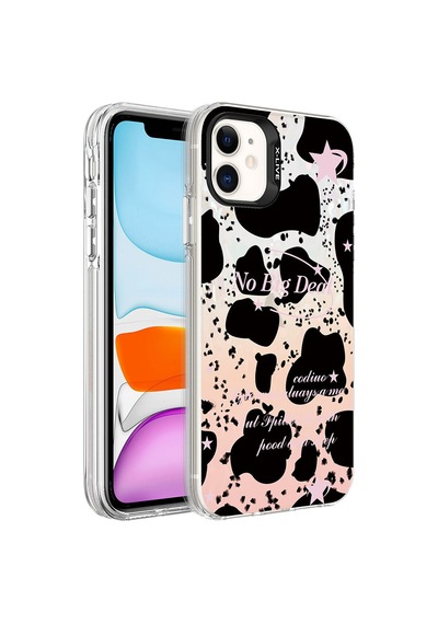 Ardemix Apple Uyumlu iPhone 12 Mermer Desenli Marbello Kılıf siyah beyaz Siyah