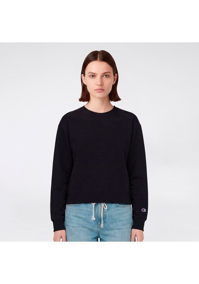 Champion Crewneck Regular Fit Kadın Siyah Sweatshirt 118557 2800282
