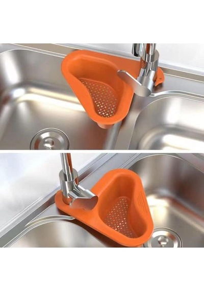 Lavabo Süzgeci - Plastik - Kuğu Tasarımlı - Drenaj Sepeti Üçgen Sepet Tezgah Düzeni Çok Renkli