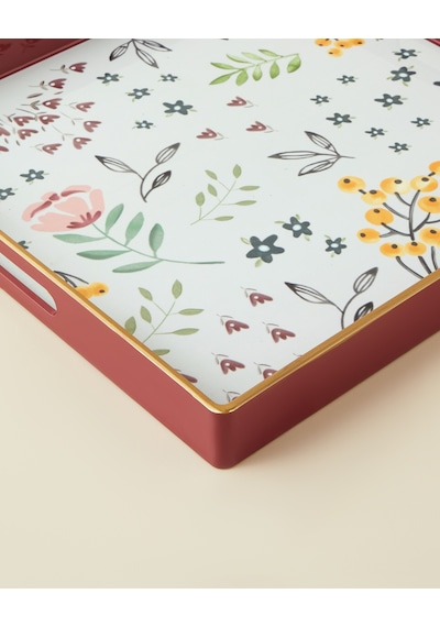 English Home Nostalgic Country Tepsi 35,5x35,5 Cm Bordo