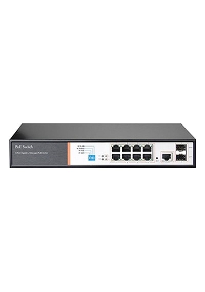 Tiandy 8 Port Gigabit Layer2 Yönetilebilir Aı Poe Switch