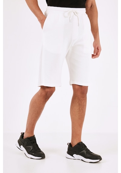 Buratti Pamuklu Relaxed Fit Cepli Erkek Short 5908023 Ekru