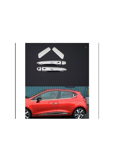 Renault Clio 4 Uyumlu 2012-2018 Krom Kapı Kolu 4 Kapı Paslanmaz Çelik