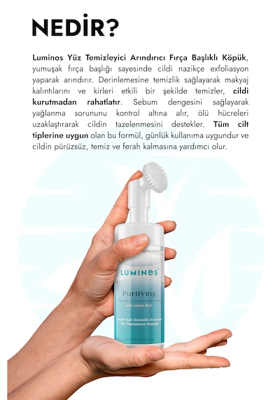 Luminos Fırça Başlıklı Yüz Temizleyici ve Arındırıcı Köpük 150 ML
