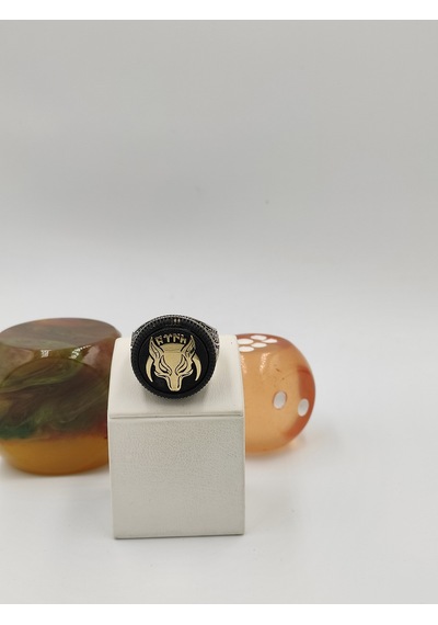 Börü Götürk Yazılı Taşsız 925 Ayar 23 Mm 16,20 G. Erkek Yüzüğü Gümüş