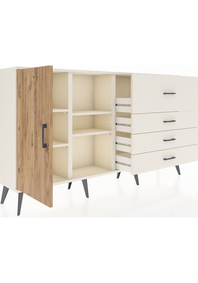 Arges Konsol 4 Raflı 4 Çekmeceli Tek Kapaklı 176x30x99 Aytaşı-çam/aytaşı Atlas Çam/aytası - Aytası Arges Konsol 4 Raflı 4 Çekmeceli Tek Kapaklı 176x30x99 Aytaşı-çam/aytaşı Atlas Çam/aytası - Aytası