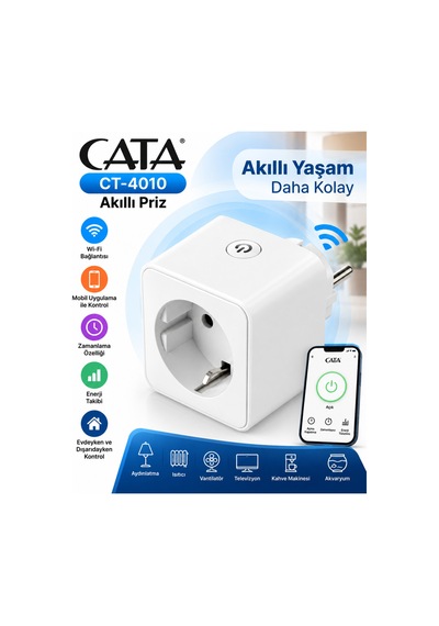 Ct-4010 Wi-fi Akıllı Priz Uzaktan Kontrol, Zamanlayıcı Ve Enerji Takibi