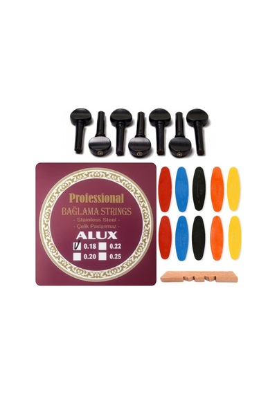 Alux 0.18 Çelik Abanoz Tezene Eşik 4'Lü Set
