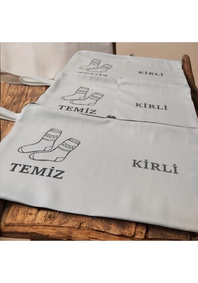 Baskılı Kirli-temiz Seyahat Çorap Torbası Çok Renkli