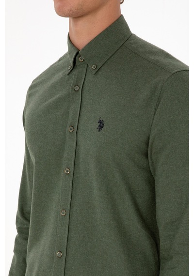 U.s. Polo Assn. Erkek Haki Gömlek Basic 50316721-vr027 Haki U.s. Polo Assn. Erkek Haki Gömlek Basic 50316721-vr027 Haki