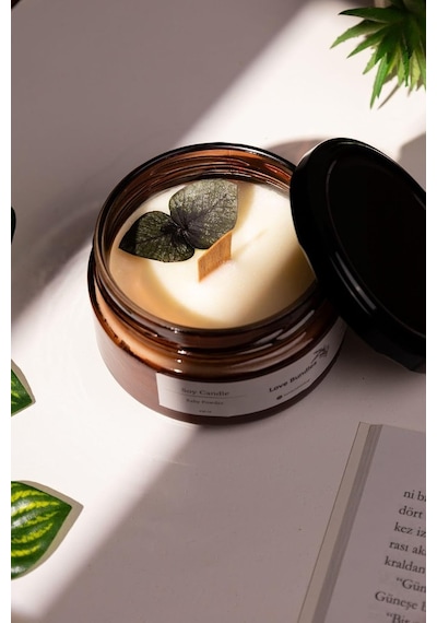 Love Bundles El Yapımı Bebek Pudrası Kokulu%100 Soya Wax Mumu 230ml Bebek Pudrası Soya Mumu Diğer