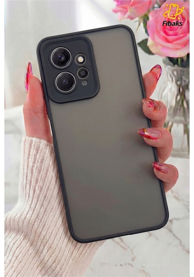 Fibaks Redmi Note 12 Uyumlu Kılıf Mat Parmak Izi Yapmaz Kamera Korumalı Renkli Tuşlu Sert Silikon