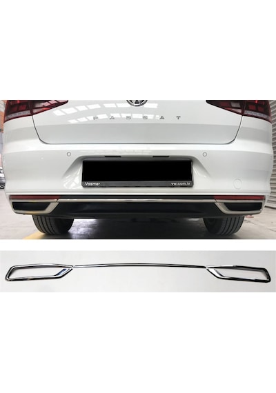 Vw Passat B8.5 Krom Difüzör 3 Parça 2019 2020 B8.5 Difüzör