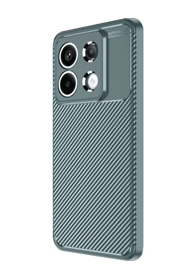 Xiaomi Redmi Note 13 Pro 4g Uyumlu Kılıf Auto Focus Karbon Kapak - Gri